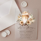 Boho Liebe bricht Brautparty Acryleinladungen