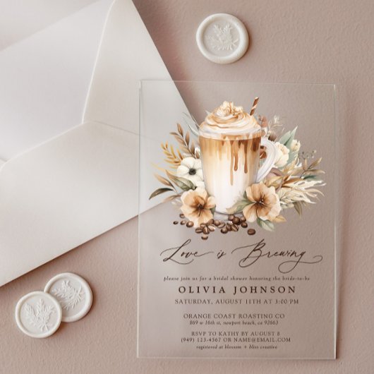 Boho Liebe bricht Brautparty Acryleinladungen