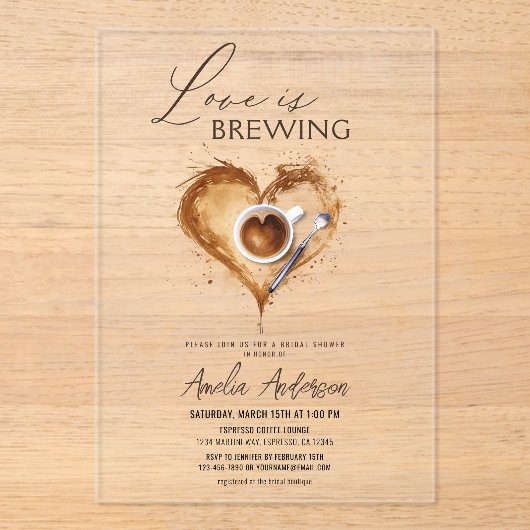 Boho Liebe bricht Brautparty Acryleinladungen (Vorderseite)