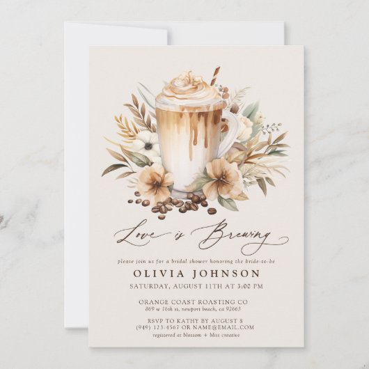 Boho Liebe bricht Brautparty Einladung (Vorderseite)