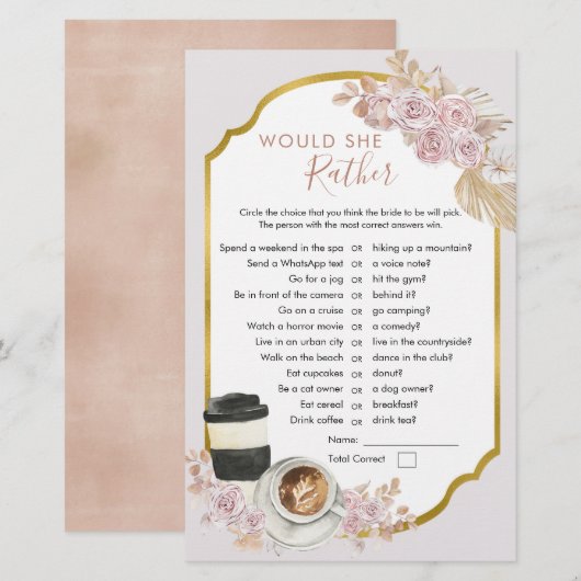 Boho Liebe bricht, würde sie lieber Spiele (Vorne/Hinten)