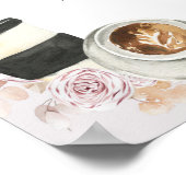 Boho Liebe brütet Brautparty Drinks signieren Poster (Ecke)