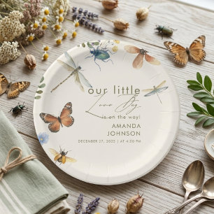 Boho Liebe Bug Insekten Dragonfly Babydusche Pappteller