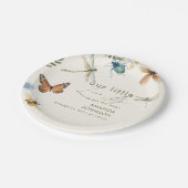 Boho Liebe Bug Insekten Dragonfly Babydusche Pappteller (Schrägansicht)