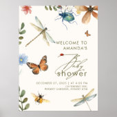 Boho Liebe Bug Insekten Dragonfly Babydusche Poster (Vorne)
