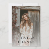 Boho Liebe & Danke Brautparty Foto (Vorderseite)