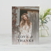 Boho Liebe & Danke Brautparty Foto (Stehend Vorderseite)