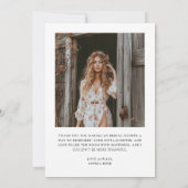 Boho Liebe & Danke Brautparty Foto (Rückseite)