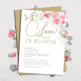 Boho Liebe in Bloom Rose Orchid Chic Brautparty Einladung