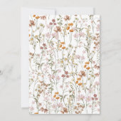 Boho Liebe in Bloom Wildblume Brautparty Einladung (Rückseite)