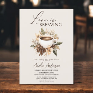 Boho Liebe ist Break Coffee Latte Brautparty Einladung