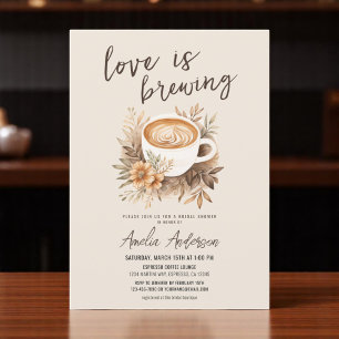Boho Liebe ist das Brechen Coffee Brautparty Einladung