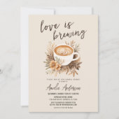 Boho Liebe ist das Brechen Coffee Brautparty Einladung (Vorderseite)