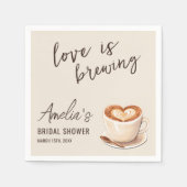 Boho Liebe ist das Brechen Coffee Brautparty Serviette (Vorderseite)