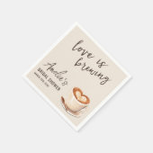 Boho Liebe ist das Brechen Coffee Brautparty Serviette (Ecke)