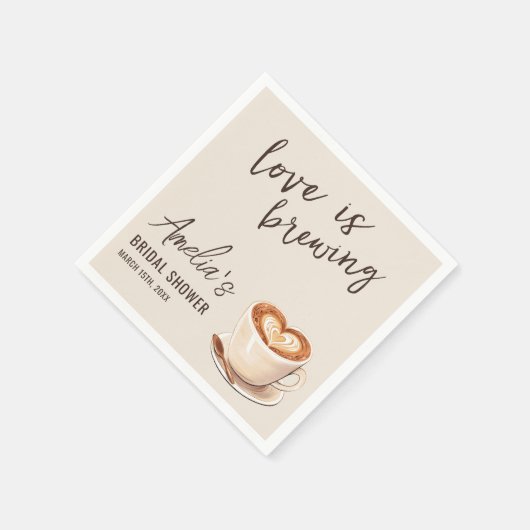 Boho Liebe ist das Brechen Coffee Brautparty Serviette (Ecke)