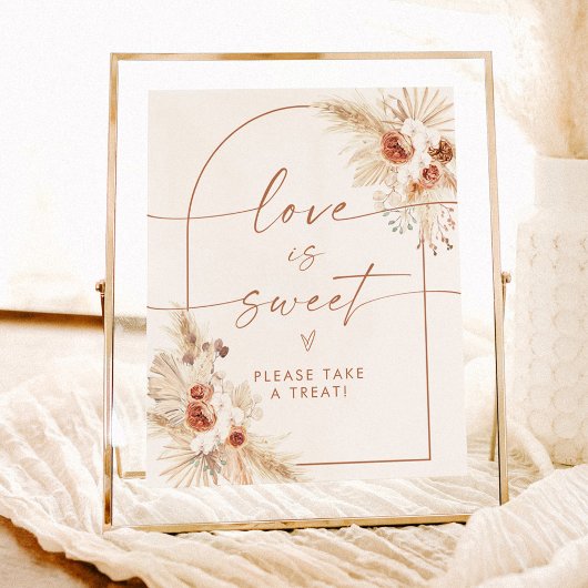 Boho Liebe ist Sweet Shower Dessert Sign Poster