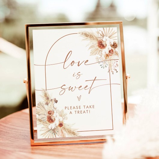 Boho Liebe ist Sweet Shower Dessert Sign Poster