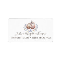 Boho Liebe Owls Wedding Address Labels