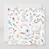 Boho Liebe Owls Wedding Einladung Floral (Rückseite)