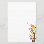 Boho Liebe Trees DIY Wedding Reception Dinner Menu Menükarte (Rückseite)