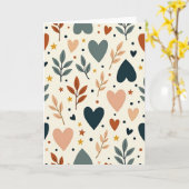 Boho-Liebesherzen-Blattkarte Karte (Gelbe Blume)