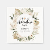 Boho Ließ die Adventure Begin Baby Dusche Serviette (Vorderseite)