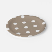 Boho Light Brown Spots Pappteller (Schrägansicht)