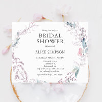 Boho Light Pink Botanical Blätter Brautparty