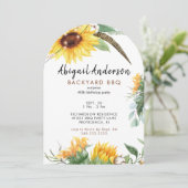 Boho Lights Backyard GRILLEN Birthday Party Einladung (Stehend Vorderseite)