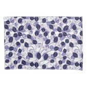 Boho Lila Blätter und Reben - Illustrationsmuster Kissenbezug (Vorderseite-Links)