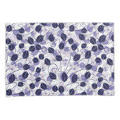 Boho Lila Blätter und Reben - Illustrationsmuster Kissenbezug (Vorderseite-Rechts)