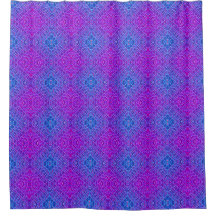 Boho Lila Blue Diamond Weave Muster