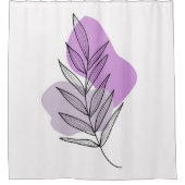Boho lila Blume Duschvorhang (Vorderseite)
