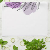 Boho lila Blume Geschirrtuch (Gefaltet)