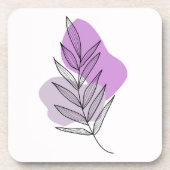 Boho lila Blume Getränkeuntersetzer (Vorderseite)