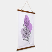 Boho lila Blume Wandteppich Mit Holzrahmen (Gewinkelt)