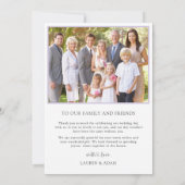 Boho Lila Blumen Hochzeit Danke (Rückseite)