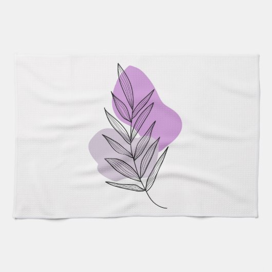 Boho lila Blüte Geschirrtuch (Horizontal)