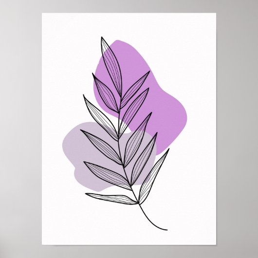 Boho lila Blüte Poster (Vorne)