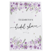 Boho Lila Brautparty Mittlere Geschenktasche Mittlere Geschenktüte (Vorderseite)