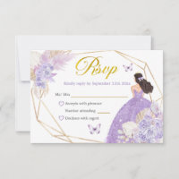 Boho Lila Butterfly Princesa Quinceañera