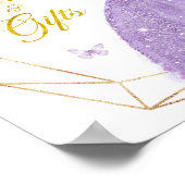 Boho Lila Butterfly Quinceañera Karten und Geschen Poster (Ecke)