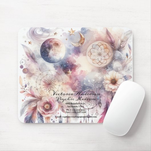 Boho Lila Dreamcatcher Psychische Leselogame Mousepad (Mit Mouse)
