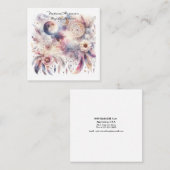 Boho Lila Dreamcatcher Psychische Leselogame Quadratische Visitenkarte (Vorne/Hinten)