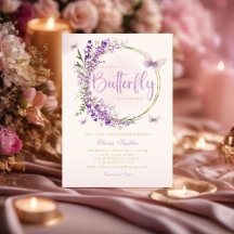 Boho Lila eine kleine Butterfly Girl Babydusche