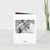 Boho Lila ethnische Spiralen Elegantes Hochzeitsse Dankeskarte (Rückseite)