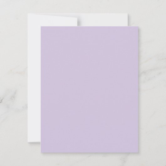 Boho Lila Flora Probe Dinner Einladung (Rückseite)