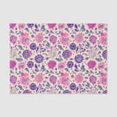 Boho Lila Floral Botanical Seidenpapier (Vorderseite)
