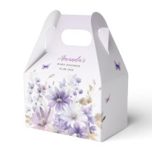 Boho Lila Floral Butterfly Babydusche Danke